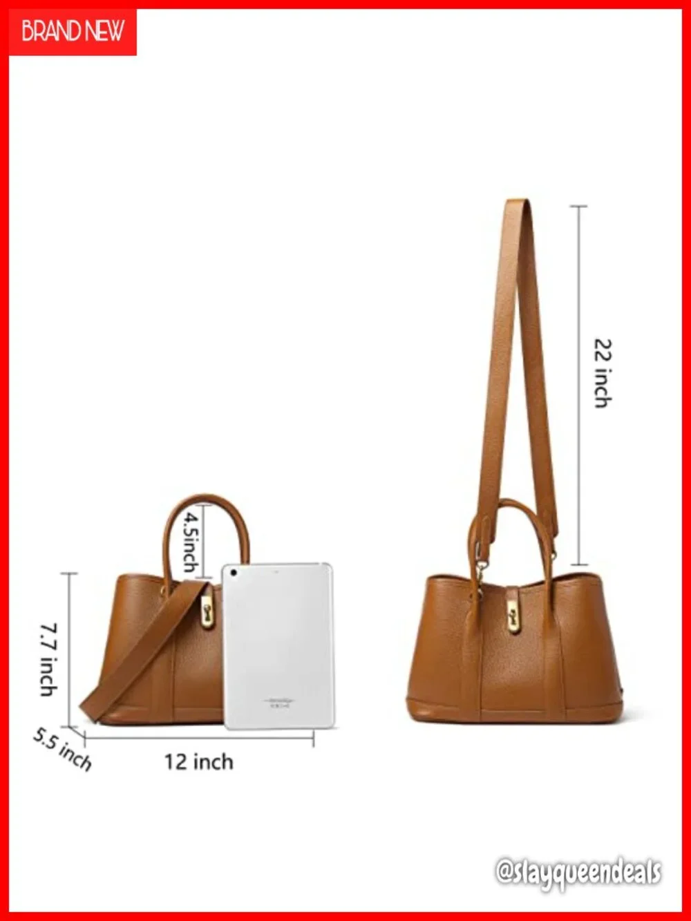 Genuine Leather Satchel Top Handle Bag